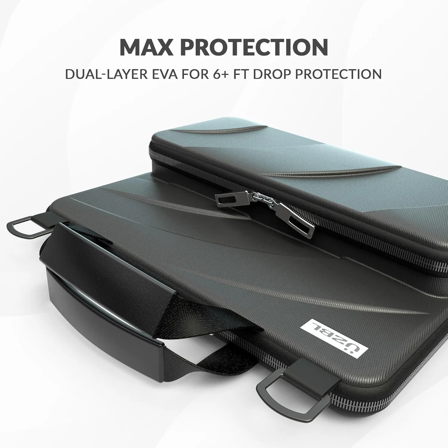 11-11.6 Inch Always-On Chromebook Case with Pouch and Shoulder Strap, Work-in Hard Protective Laptop Case for Students & Business
