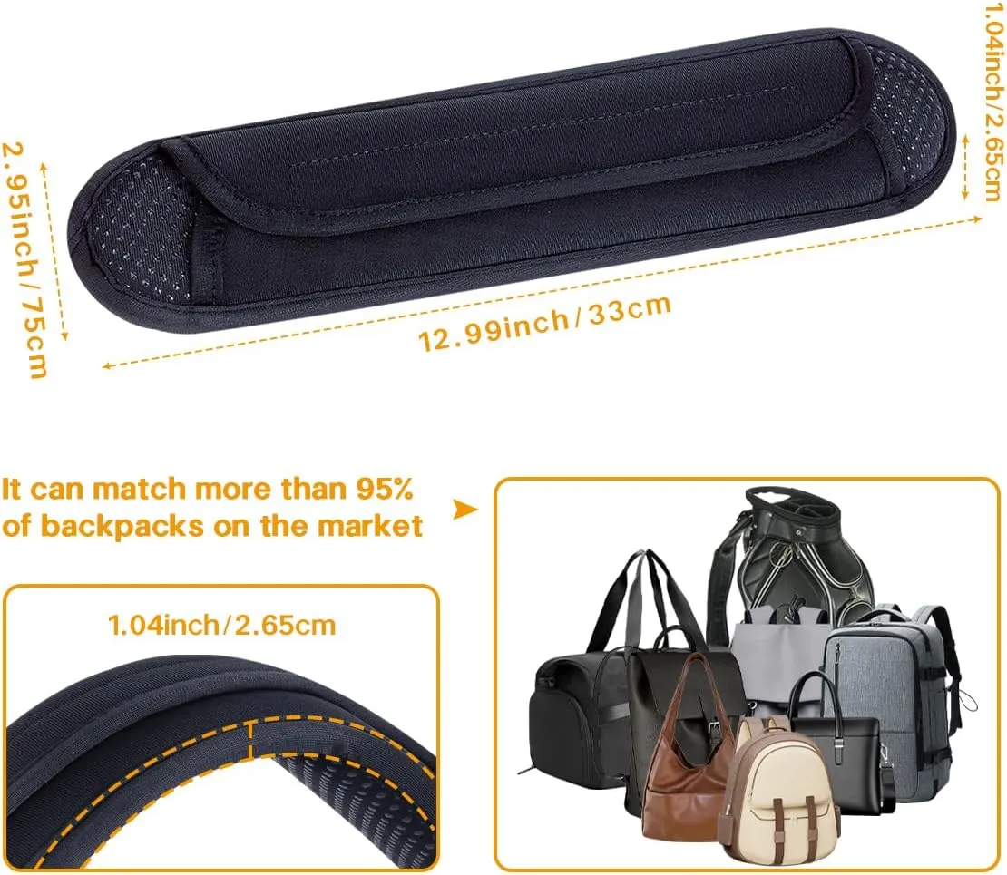 2 Pack Universal Shoulder Pads for Bags Non-Slip Thick Enhance The Comfort and Stability of Shoulder Bags,Messenger Bags,Backpacks and Belts-Perfect for Outdoor Sports Enthusiasts