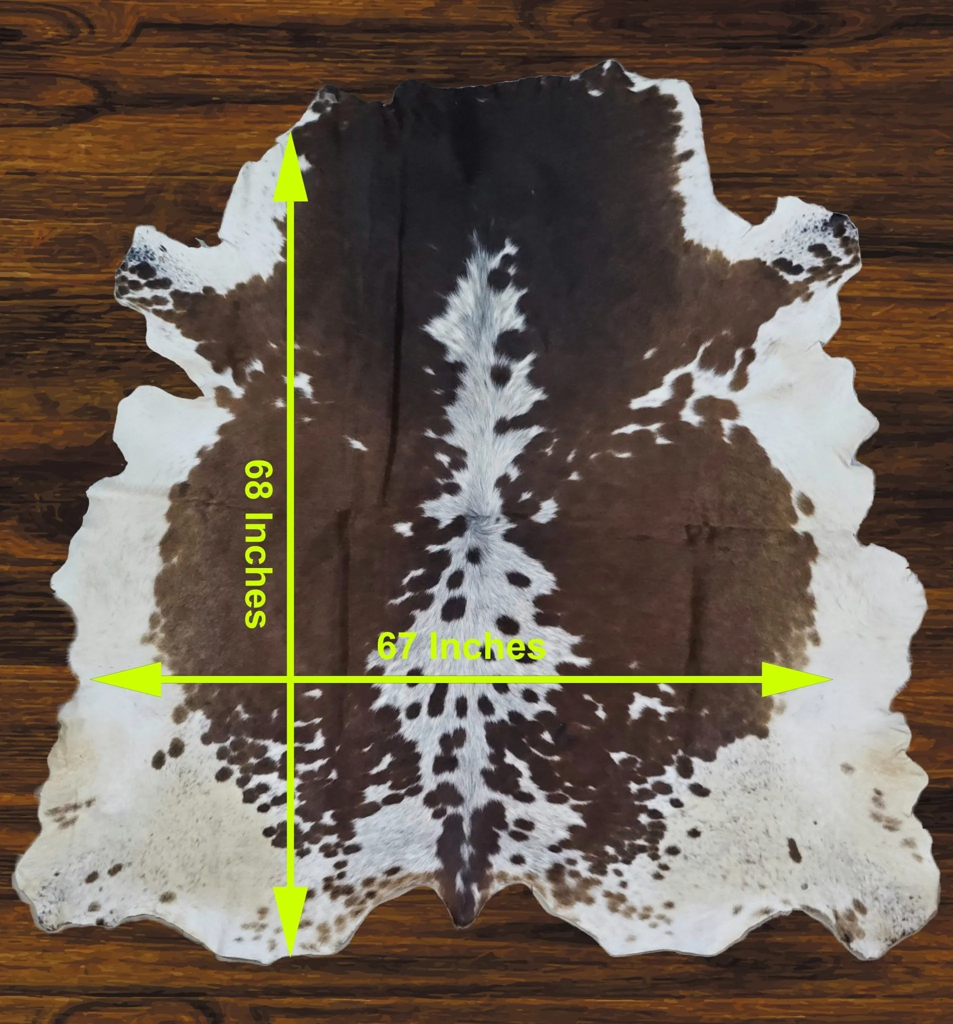 241-14 Cow Skin Hair on Hide 100% Pure Cow Hide Large Decorative/Carpet/Rug/Wall Leather