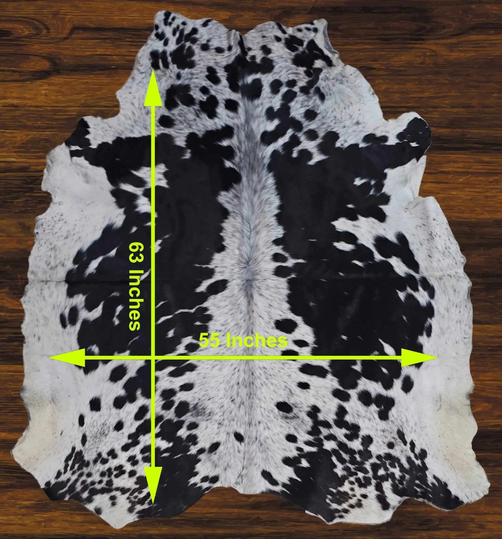 241-9 Cow Skin Hair on Hide 100% Pure Cow Hide Large Decorative/Carpet/Rug/Wall Leather