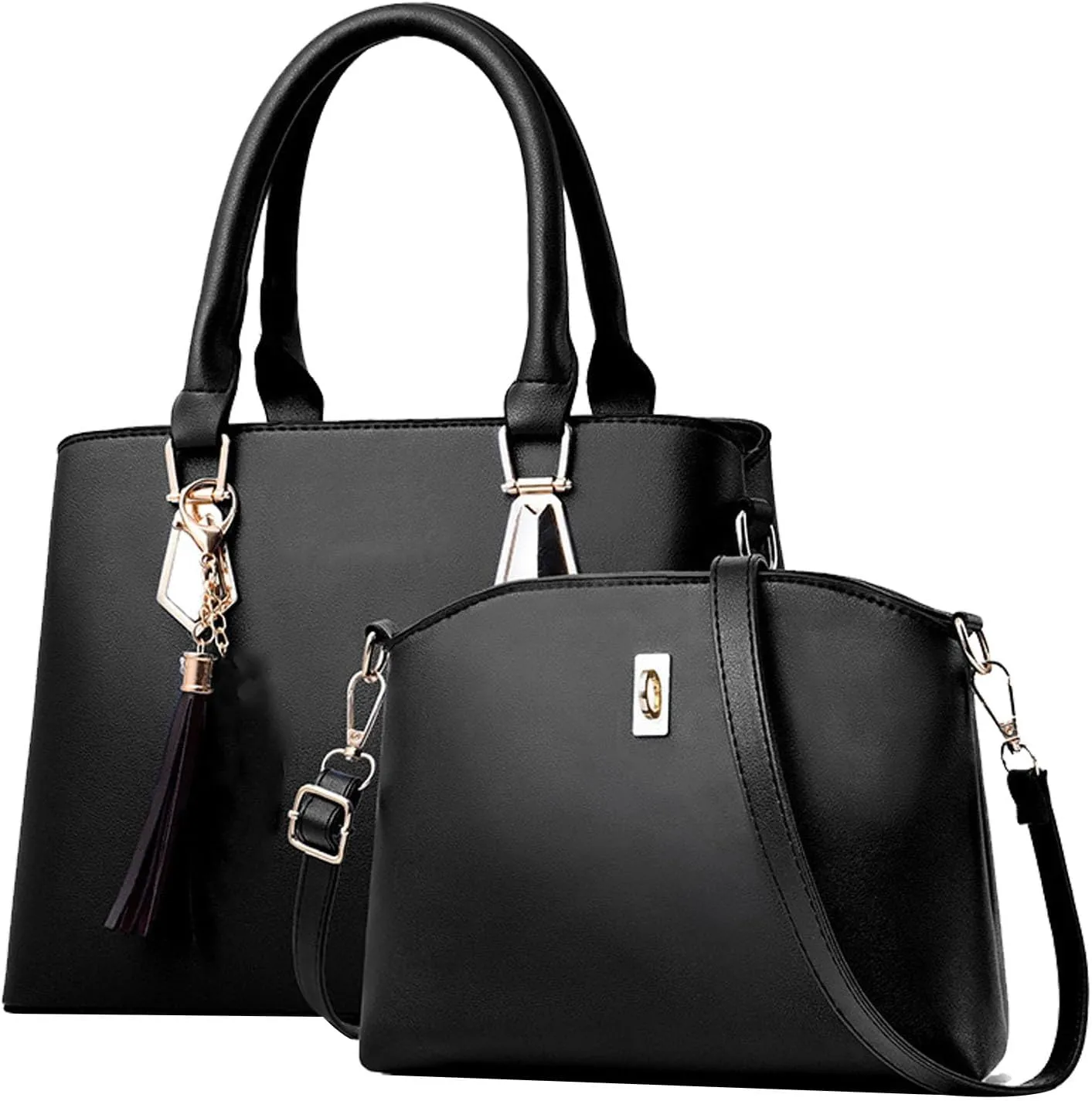2PCS Women's Handbag Set, Large Capacity Fashionable PU Leather Shoulder Bag and Handbag, Ideal for Daily Use
