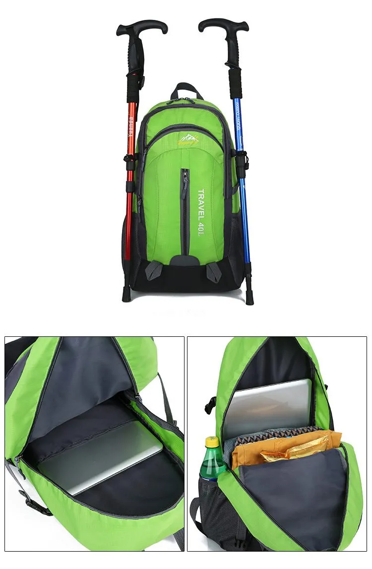40L Waterproof Backpack Travel Outdoor Bags USB Charge Anti Theft Sports Bag