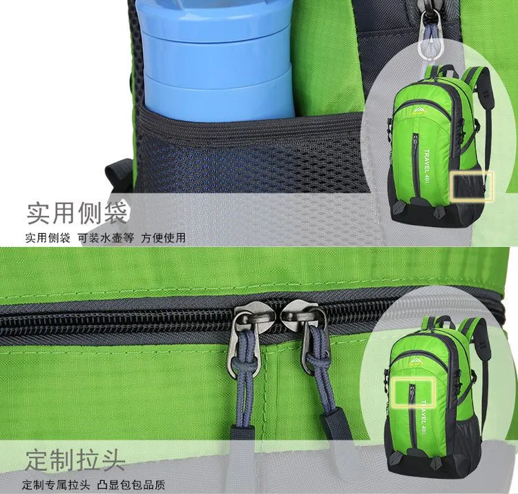 40L Waterproof Backpack Travel Outdoor Bags USB Charge Anti Theft Sports Bag