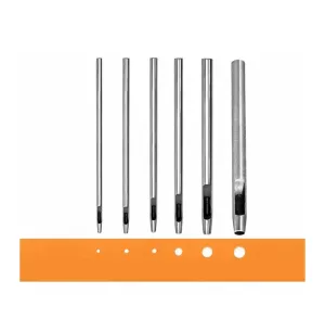 6pcs Mix Size Round Hole Punch Hollow Cutter Set Lot for Gasket Rubber Leather Craft Belt Bag Clothing High Hardness Steel