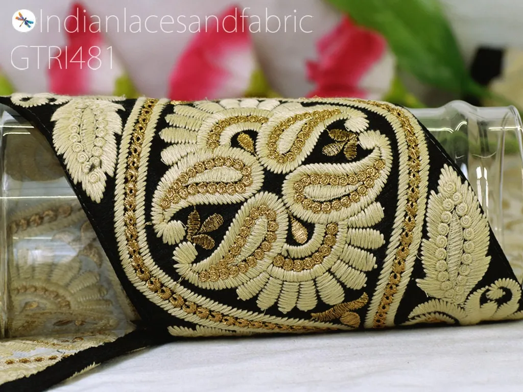9 Yard Indian Decorative 15cm  Dresses Laces Embroidery Gown Border Fabric Trim DIY Crafting Saree Ribbon Sewing Dress Purse Home Décor Tape