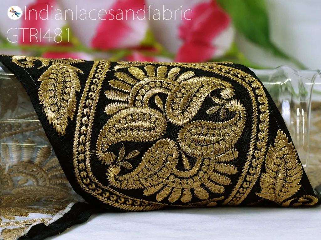 9 Yard Indian Decorative 15cm  Dresses Laces Embroidery Gown Border Fabric Trim DIY Crafting Saree Ribbon Sewing Dress Purse Home Décor Tape