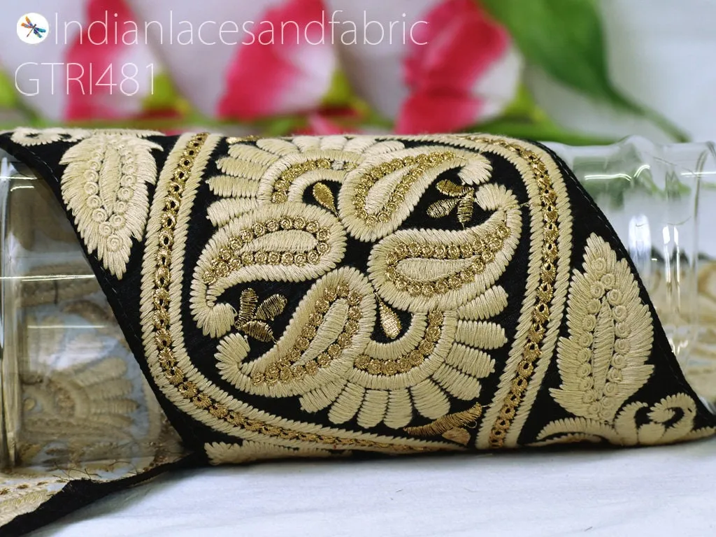 9 Yard Indian Decorative 15cm  Dresses Laces Embroidery Gown Border Fabric Trim DIY Crafting Saree Ribbon Sewing Dress Purse Home Décor Tape