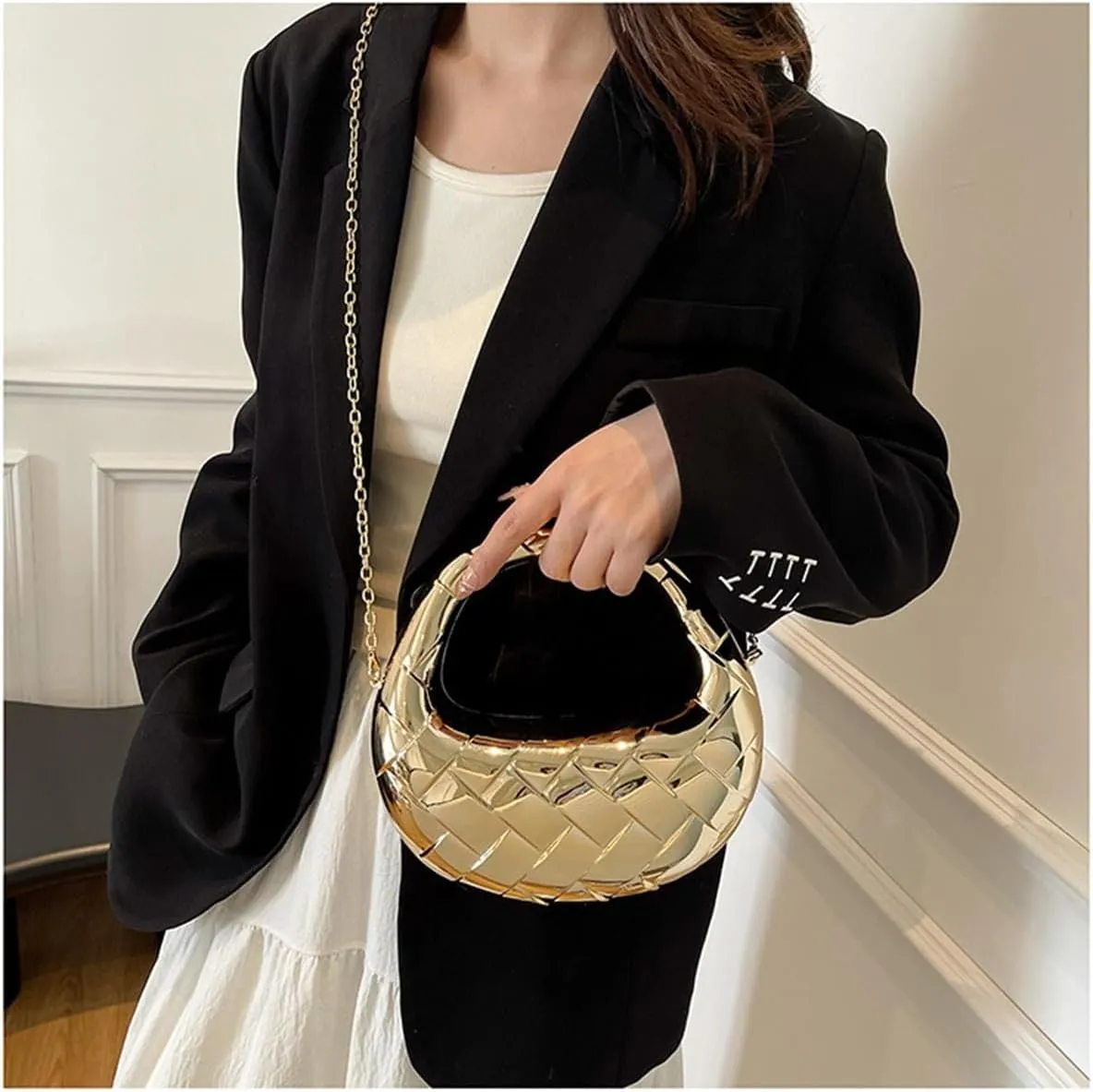 Acrylic Handbags for Women Cute Acrylic Clutch Small Unique Purse Trendy Metal Evening Bag for Party Cocktail