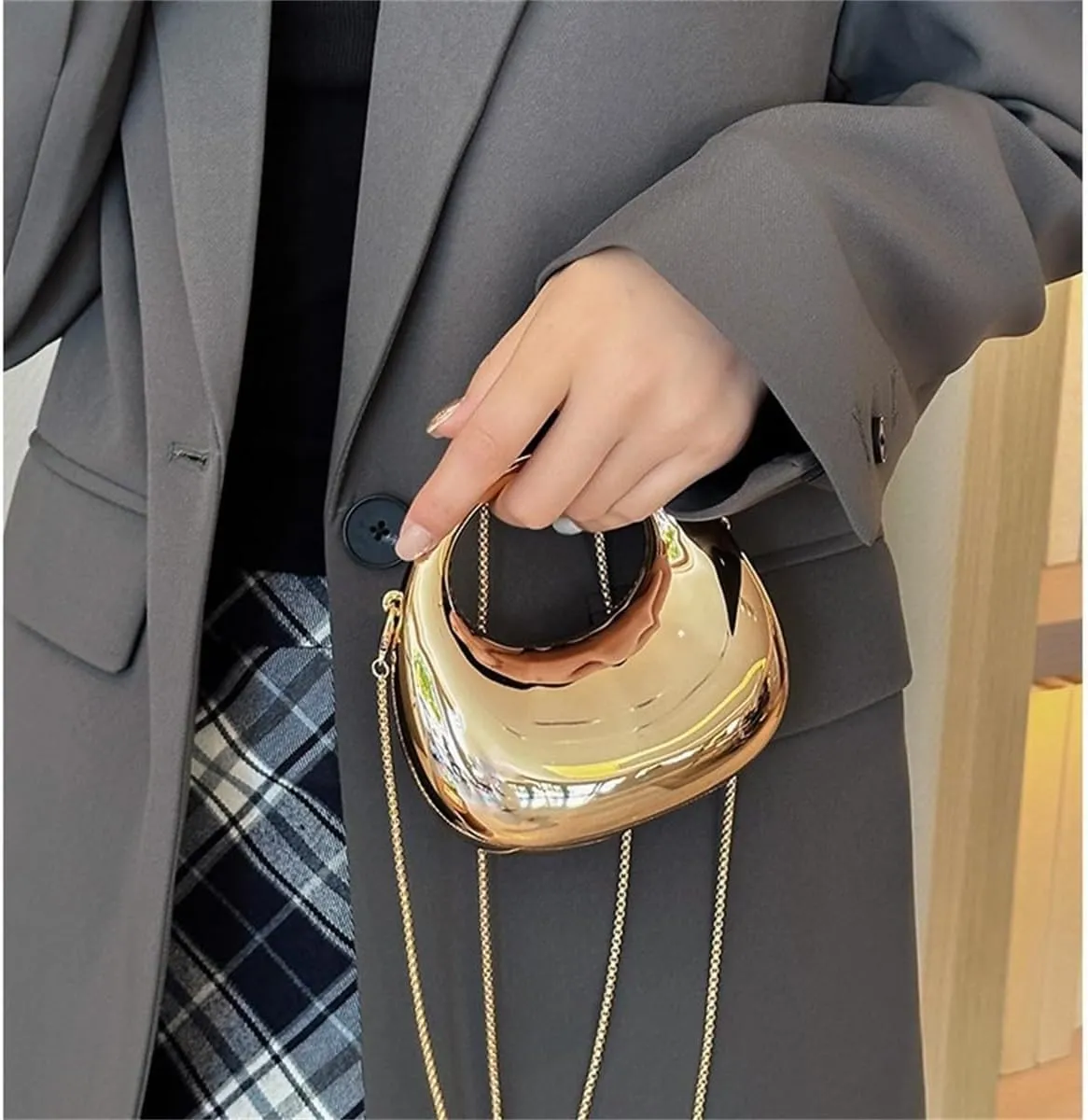 Acrylic Handbags for Women Cute Acrylic Clutch Small Unique Purse Trendy Metal Evening Bag for Party Cocktail