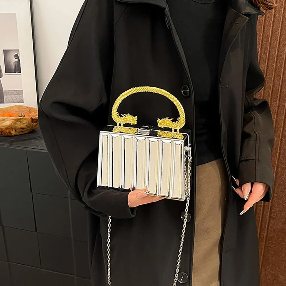 Acrylic Square Box Clutch Handbag, Sparkly Luxury Evening Bag For Party, Novelty Leisure Fashion Shoulder Crossbody Purse