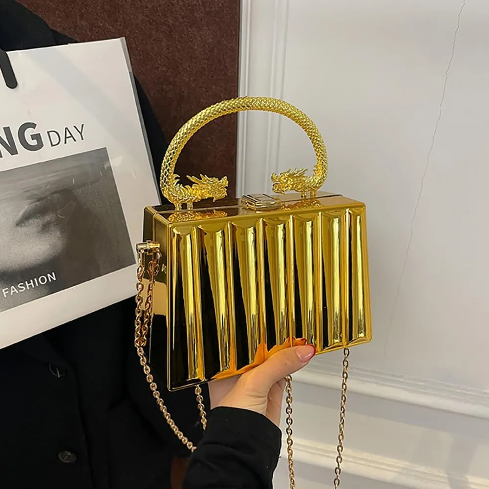 Acrylic Square Box Clutch Handbag, Sparkly Luxury Evening Bag For Party, Novelty Leisure Fashion Shoulder Crossbody Purse