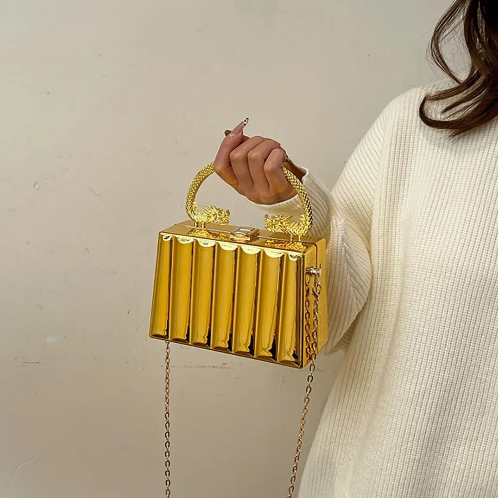 Acrylic Square Box Clutch Handbag, Sparkly Luxury Evening Bag For Party, Novelty Leisure Fashion Shoulder Crossbody Purse