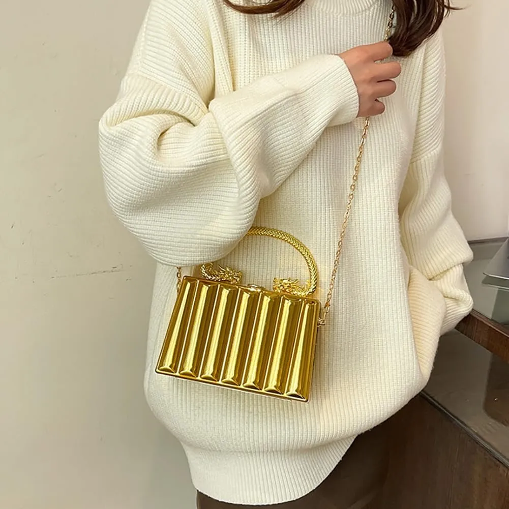 Acrylic Square Box Clutch Handbag, Sparkly Luxury Evening Bag For Party, Novelty Leisure Fashion Shoulder Crossbody Purse
