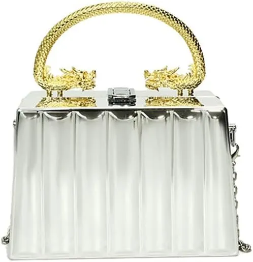 Acrylic Square Box Clutch Handbag, Sparkly Luxury Evening Bag For Party, Novelty Leisure Fashion Shoulder Crossbody Purse