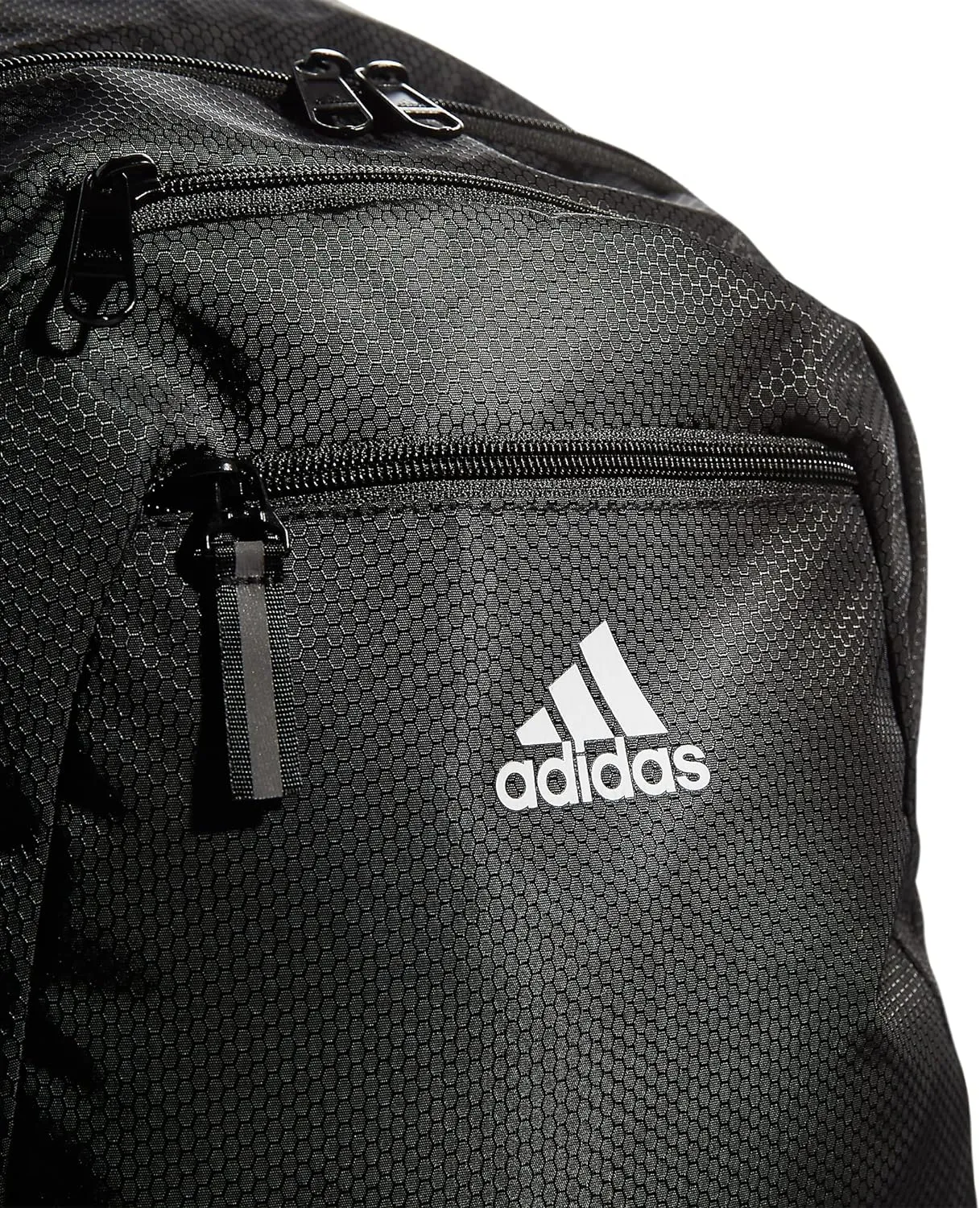 adidas Foundation Laptop, Book Bag with Sleeve, Large Durable Athletic Backpack for Men and Women, Black/White, One Size