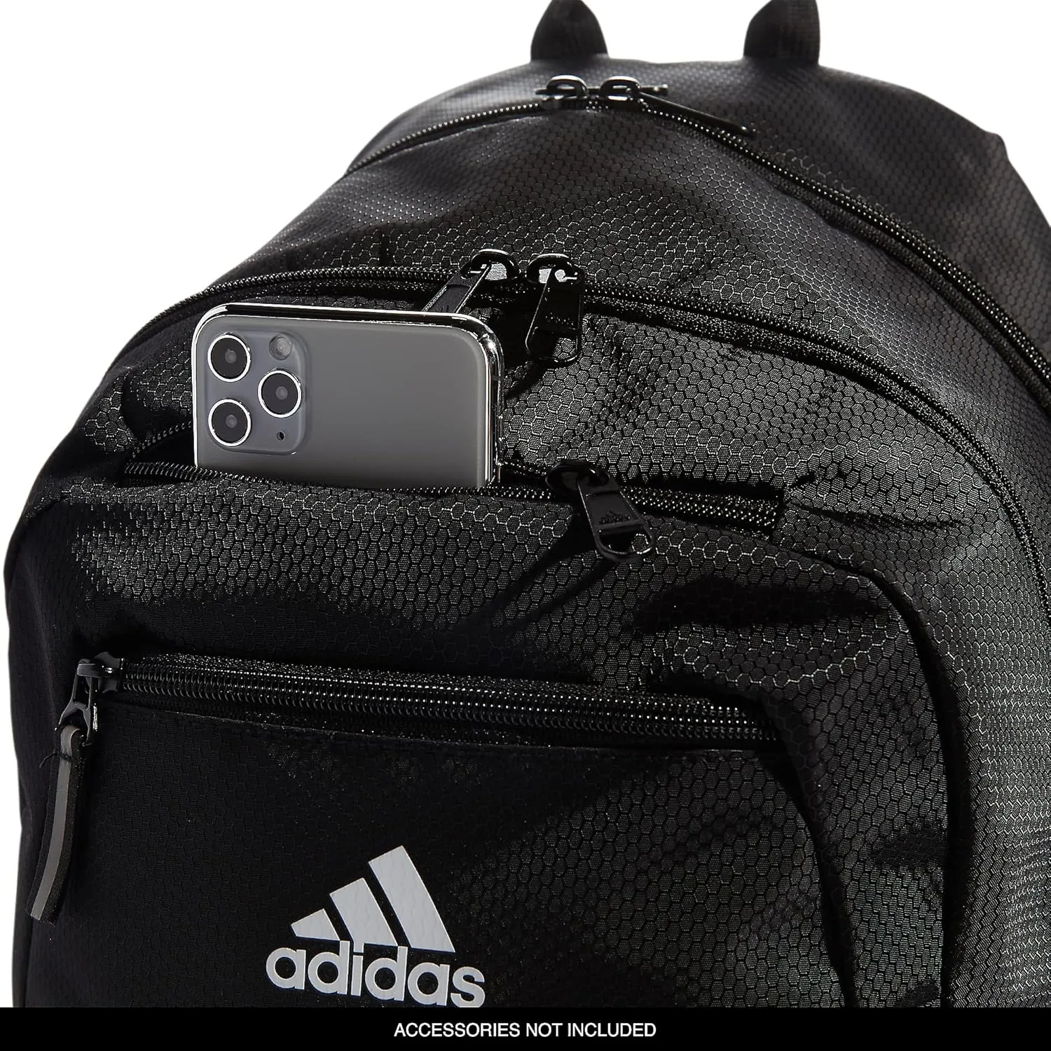 adidas Foundation Laptop, Book Bag with Sleeve, Large Durable Athletic Backpack for Men and Women, Black/White, One Size