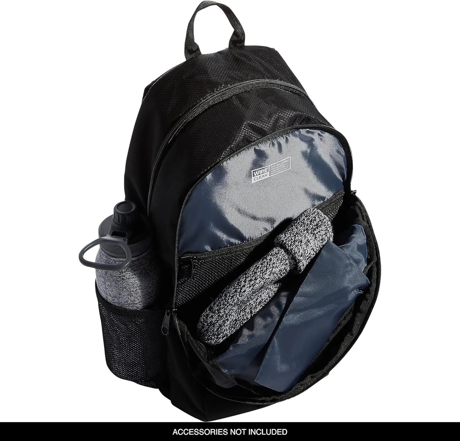 adidas Foundation Laptop, Book Bag with Sleeve, Large Durable Athletic Backpack for Men and Women, Black/White, One Size