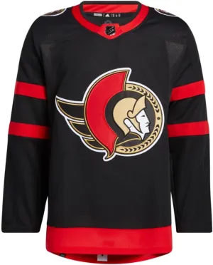 adidas Ottawa Senators Primegreen Authentic Home Men's Jersey (as1, Alpha, s, Regular, Regular, 46/Small) Black