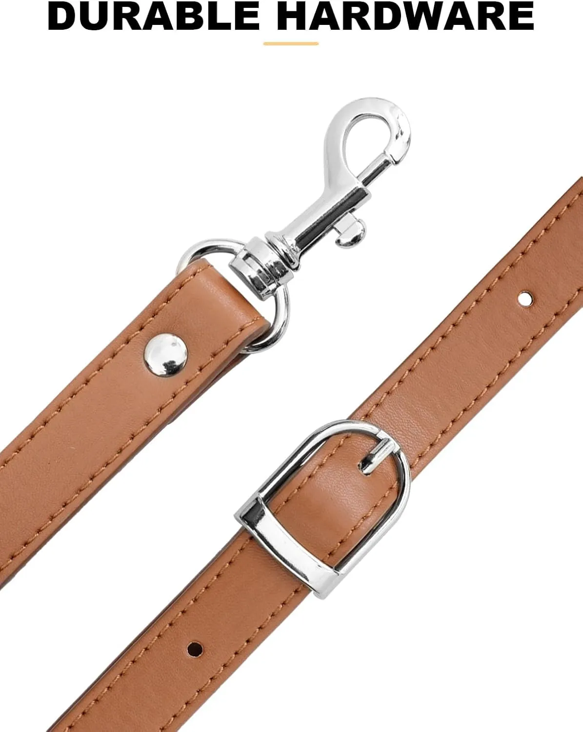 Adjustable Purse Strap Replacement Leather Handbag Shoulder Strap Replacement with Metal Swivel Hooks