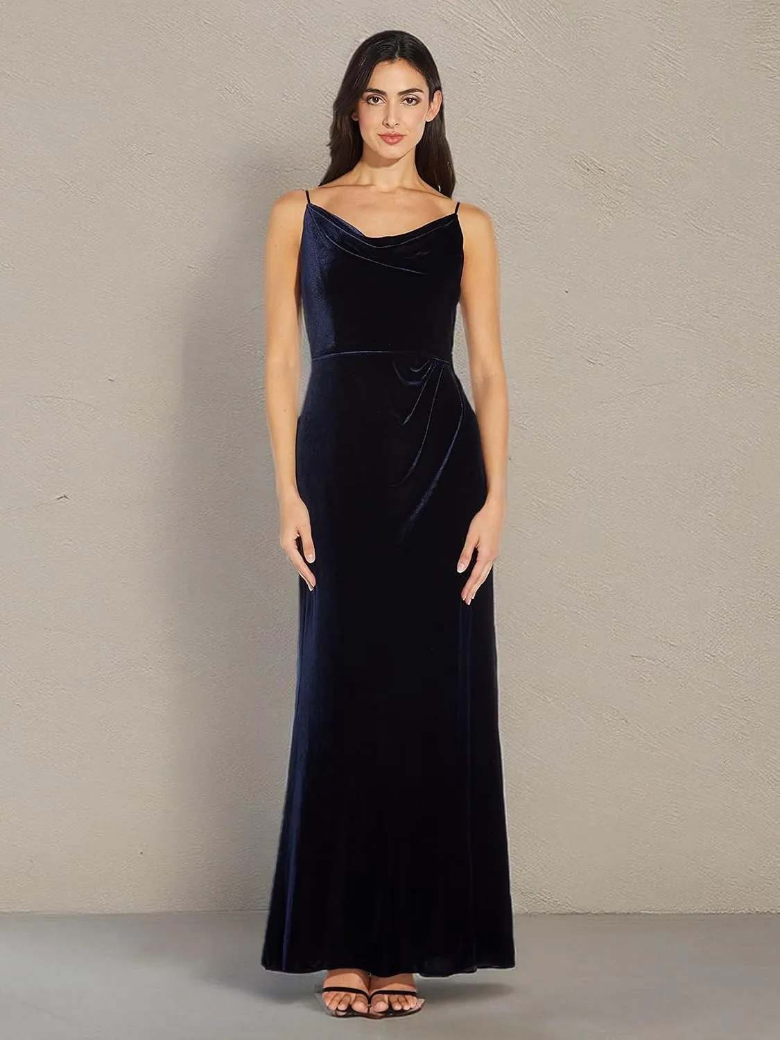 Adrianna Papell Women's Cowl Neck Velvet Gown