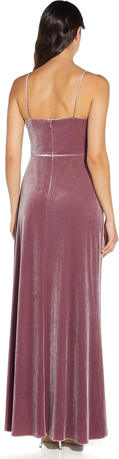 Adrianna Papell Women's Cowl Neck Velvet Gown
