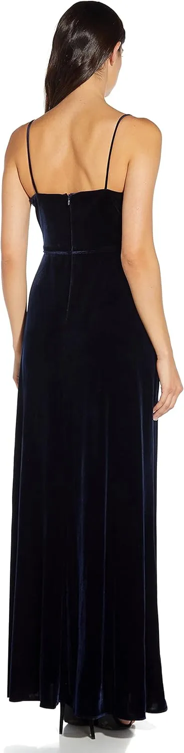 Adrianna Papell Women's Cowl Neck Velvet Gown