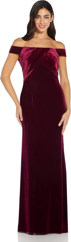 Adrianna Papell Women's Stretch Velvet Dress