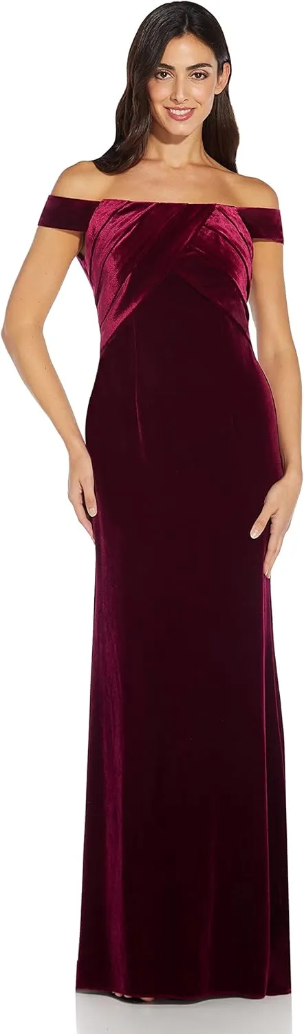 Adrianna Papell Women's Stretch Velvet Dress