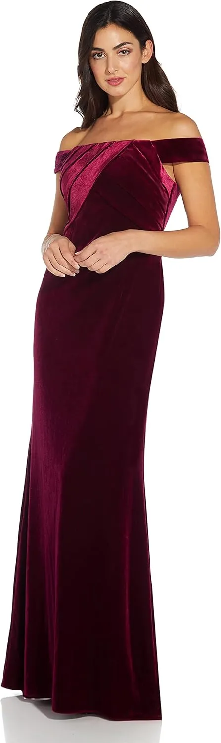 Adrianna Papell Women's Stretch Velvet Dress