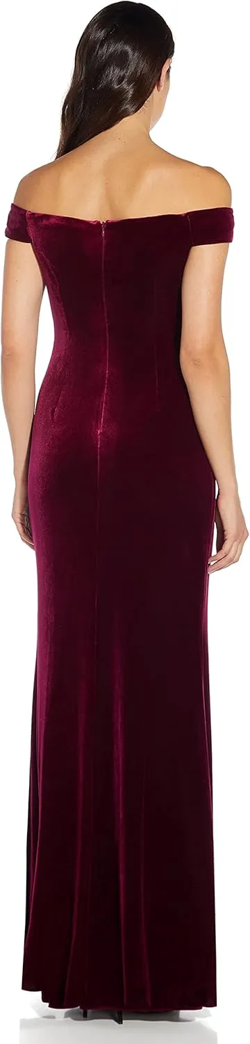Adrianna Papell Women's Stretch Velvet Dress