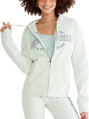 AEROPOSTALE Women's East Coast Aero Logo Full Zip Circle Hoodie