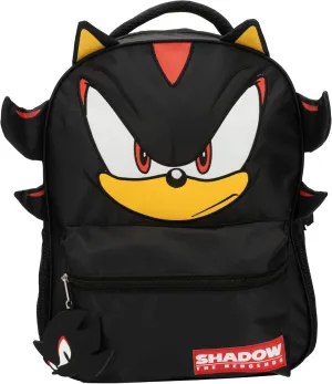 AI ACCESSORY INNOVATIONS Sonic The Hedgehog Backpack for Boys & Girls, Shadow 16 Inch Schoolbag with 3D Features, Durable School Bag for Kids