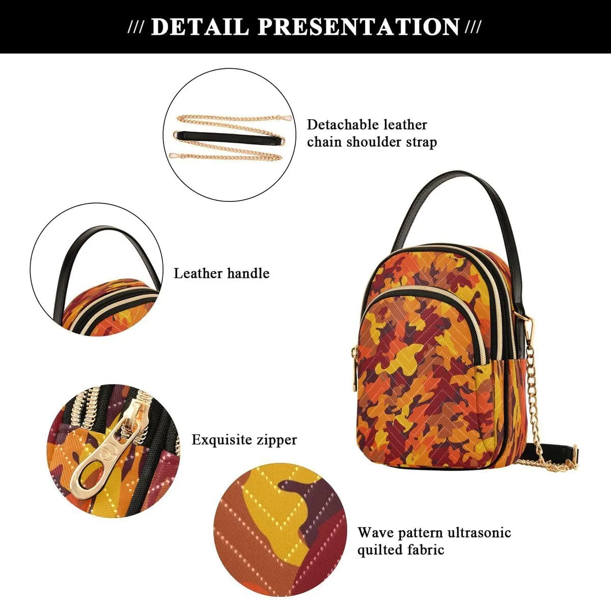 ALAZA Crossbody Bag Small Shoulder Handbags Leather Purse for Women