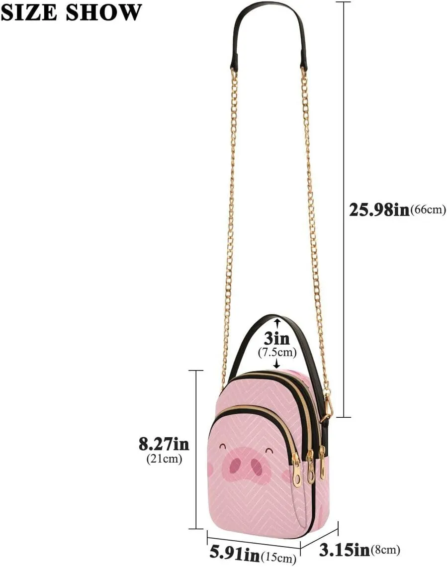 ALAZA Crossbody Bag Small Shoulder Handbags Leather Purse for Women