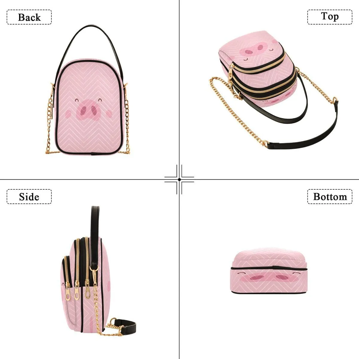 ALAZA Crossbody Bag Small Shoulder Handbags Leather Purse for Women