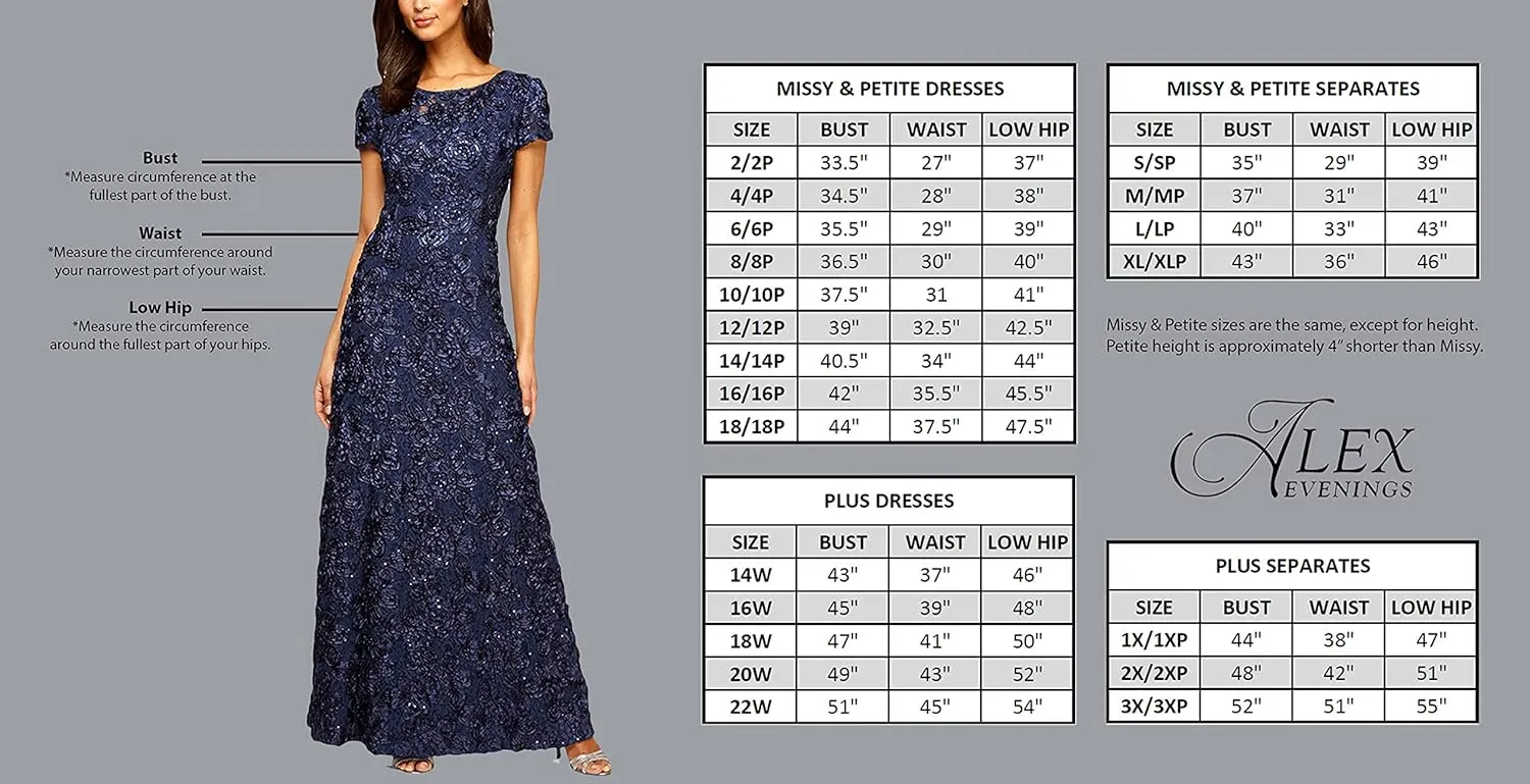 Alex Evenings Women's Long Lace Jacket Dress