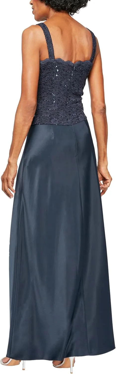 Alex Evenings Women's Two Piece Mother of The Bride Dress with Lace Jacket (Petite and Regular Sizes)
