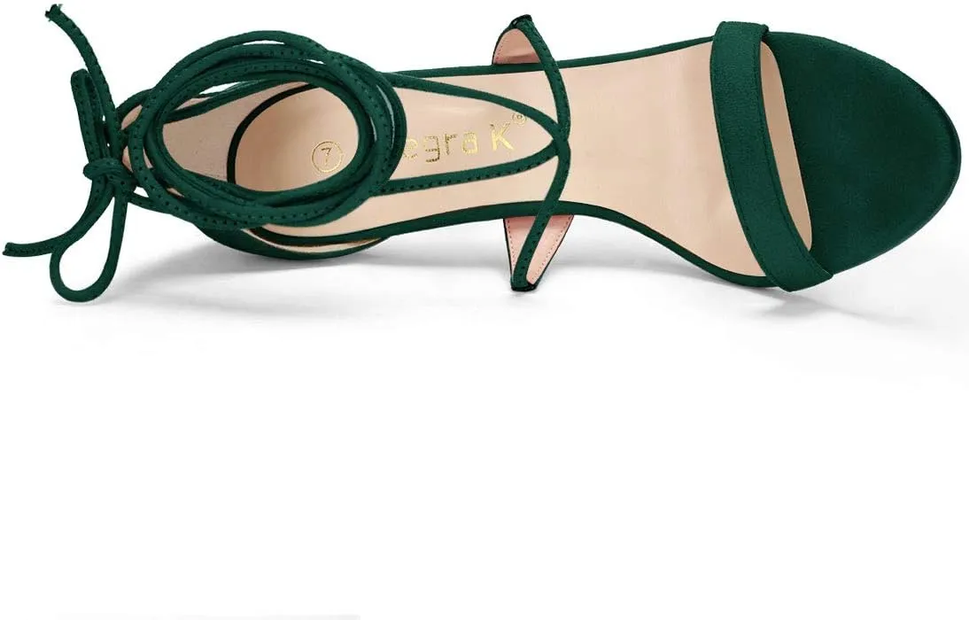 Allegra K Women's Stiletto Heel Lace-up Sandals