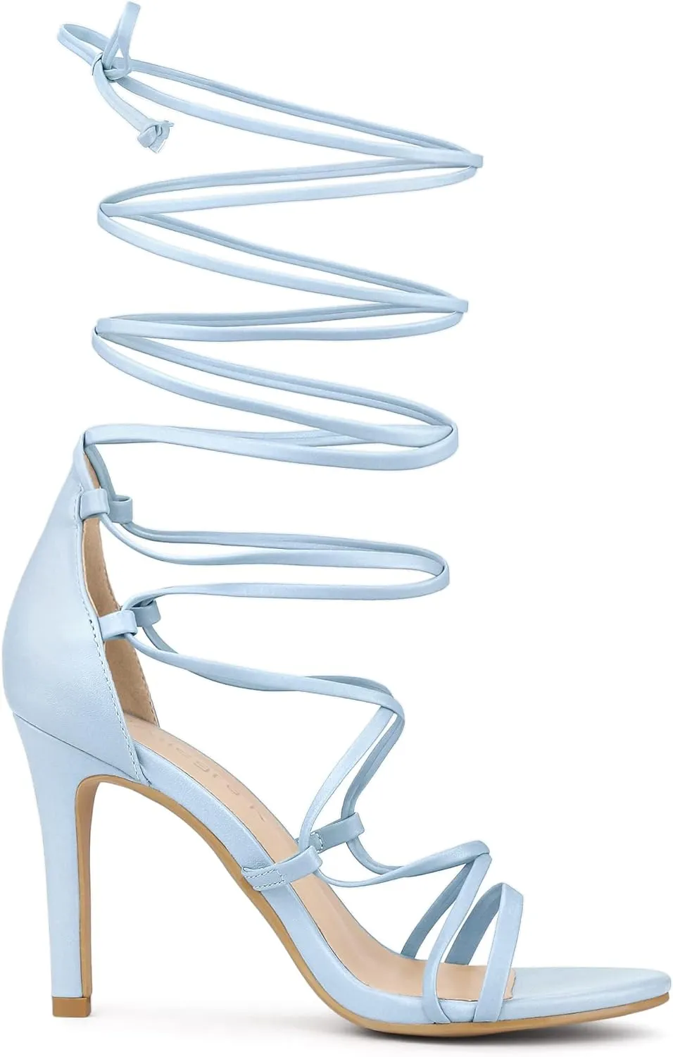 Allegra K Women's Strappy Straps Lace Up Stiletto Heel Sandals