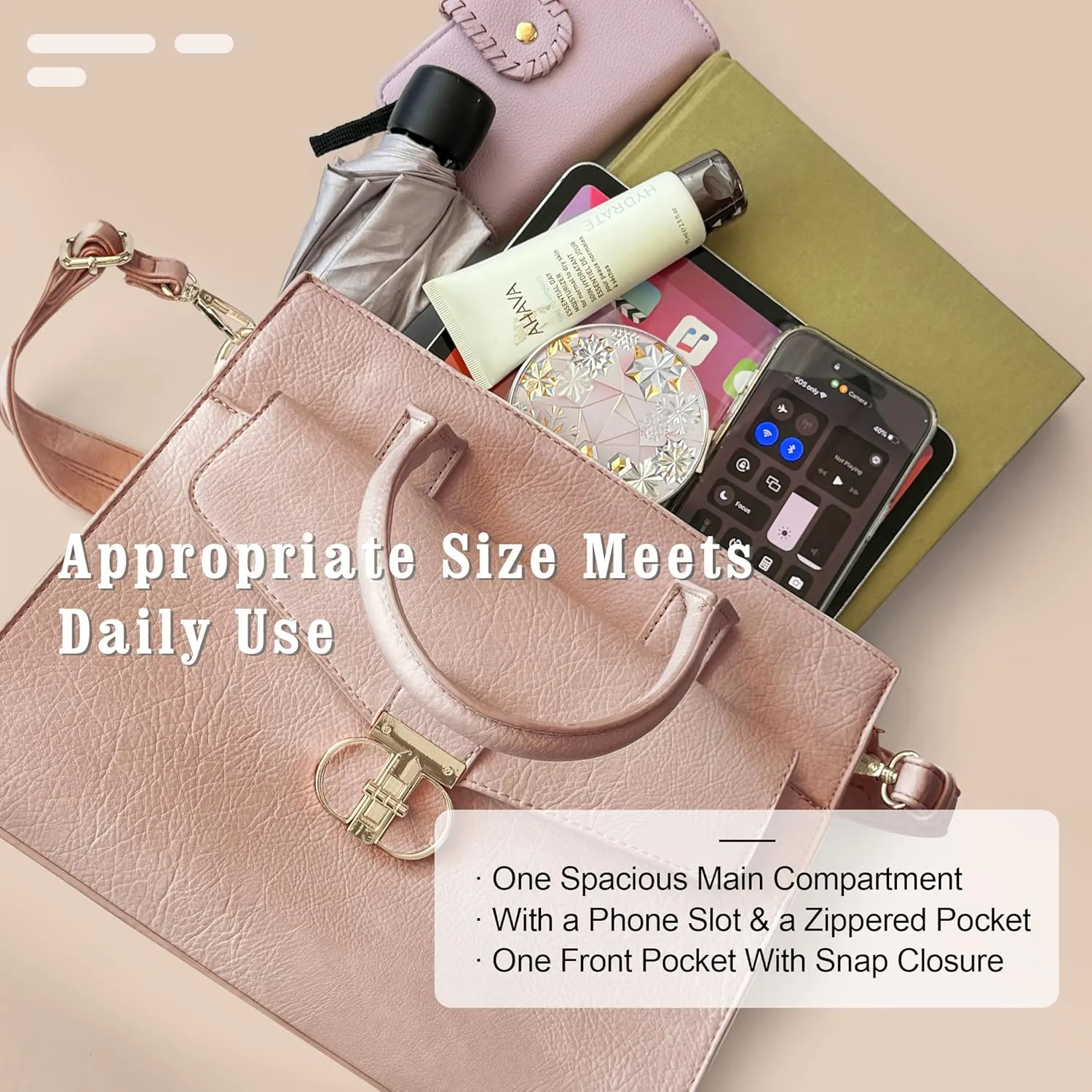 ALYSSA Tote Bag for Women Medium Crossbody Purse Shoulder Bag Top Handle Satchel Cute Wallet 3Pcs Handbags Set Gift