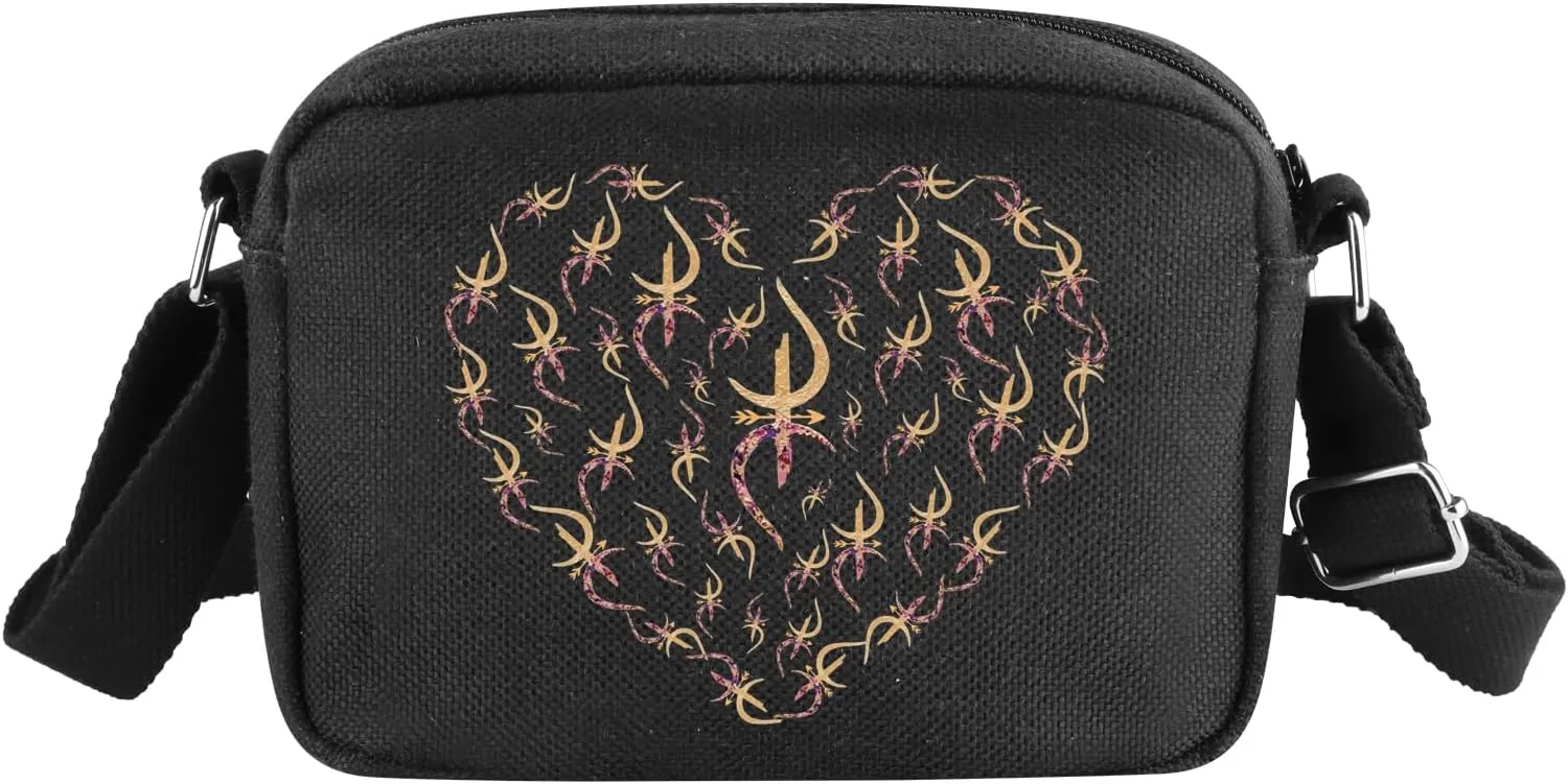 Amazigh Gift North Africa Traditional Culture Symbols Gift Moroccan Amazigh Berber Symbol Crossbody Bag