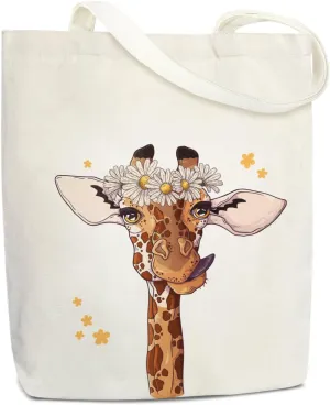 Animal Canvas Tote Bags for Women - Large Capacity Shopping and Reusable Grocery Bags
