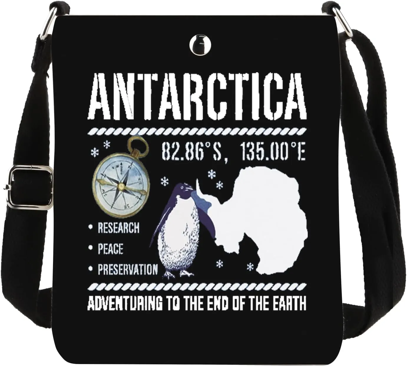 Antarctica Protection Gift Antarctica South Pole Travel Penguin Gift Crossbody Bag