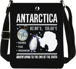 Antarctica Protection Gift Antarctica South Pole Travel Penguin Gift Crossbody Bag