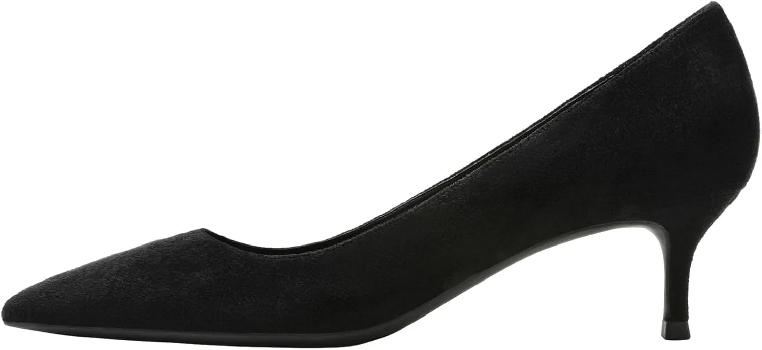 ANUFER Women's Velvet 5CM/8CM High Heels Elegant Pointed Toe Pumps Office Work Shoes