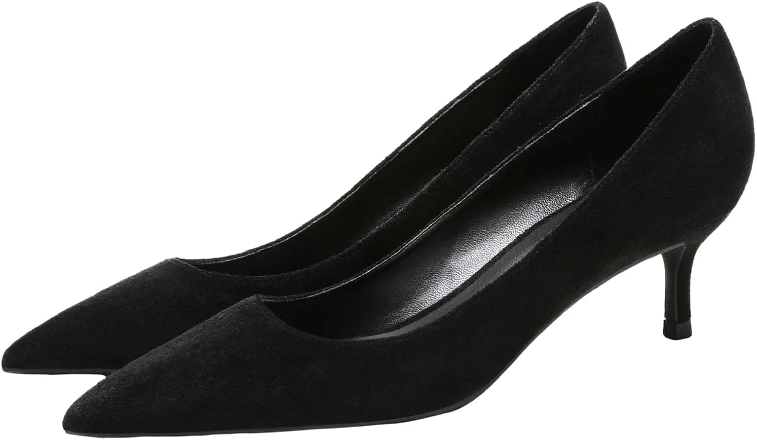 ANUFER Women's Velvet 5CM/8CM High Heels Elegant Pointed Toe Pumps Office Work Shoes