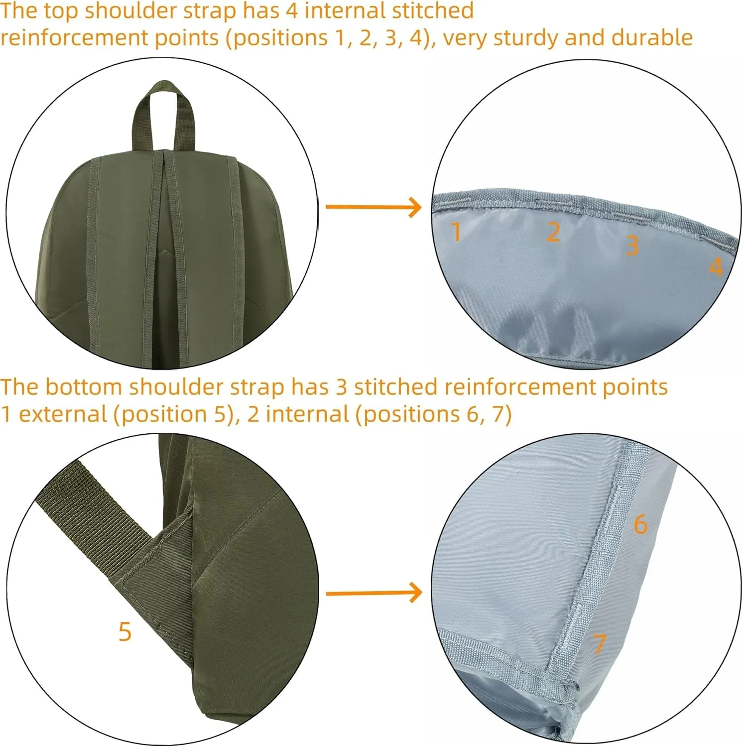 AOTIAN 17-Inch Water-Resistant Nylon Backpack, Durable Lightweight Bookbag, Daypack for College, Work, Travel & Hiking
