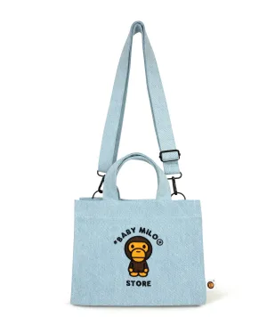 Baby Milo denim small tote bag