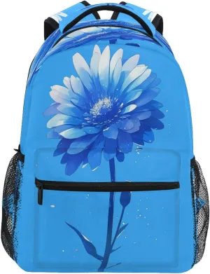 Backpack for Teenager Waterproof Laptop Bookbag with Chest Strap for Travel Trip Gerbera Daisy Style