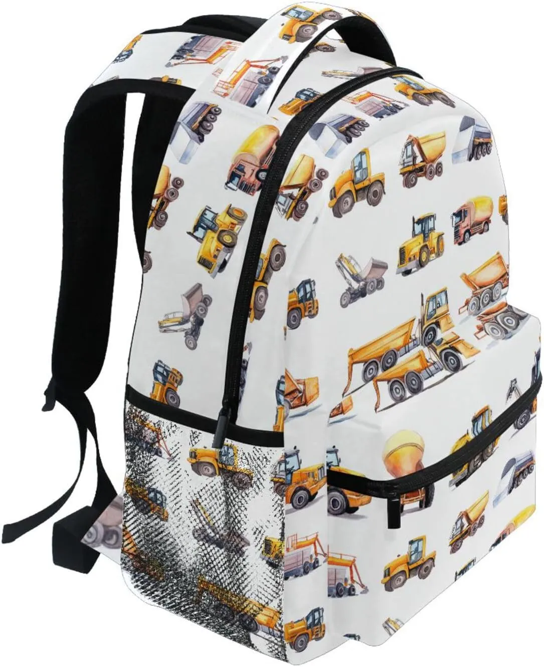 Backpacks for Teacher Nurse Fashion Sports Backpack with Chest Strap Gift Men & Women Construction Vehicles